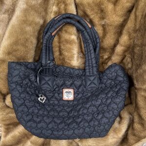 Brighton Quilted Black Tote Bag